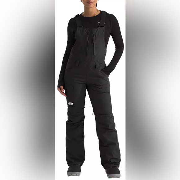 New The North Face Women's Freedom Snow Bib Pants Ski Snowboarding TNF Black L - Picture 7 of 16